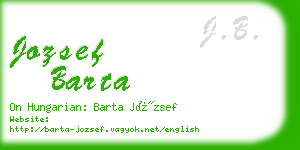 jozsef barta business card